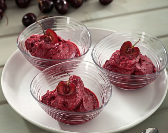 HELADO DE CEREZAS Y YOGUR