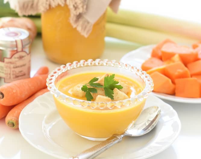 Crema de zapallo con curry