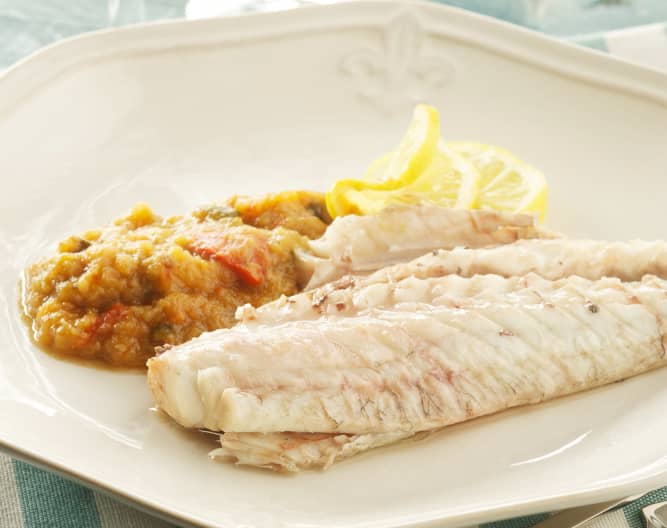 Corvina con ratatouille