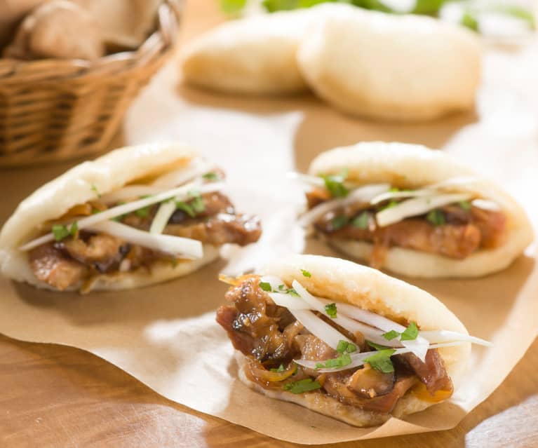 Bao buns de solomillo de cerdo