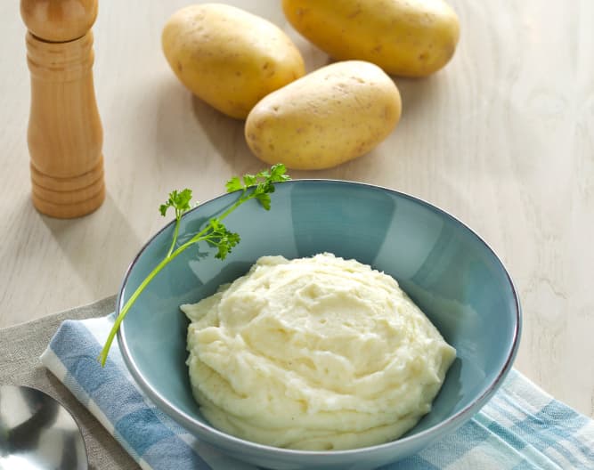 Puré de papa con leche descremada