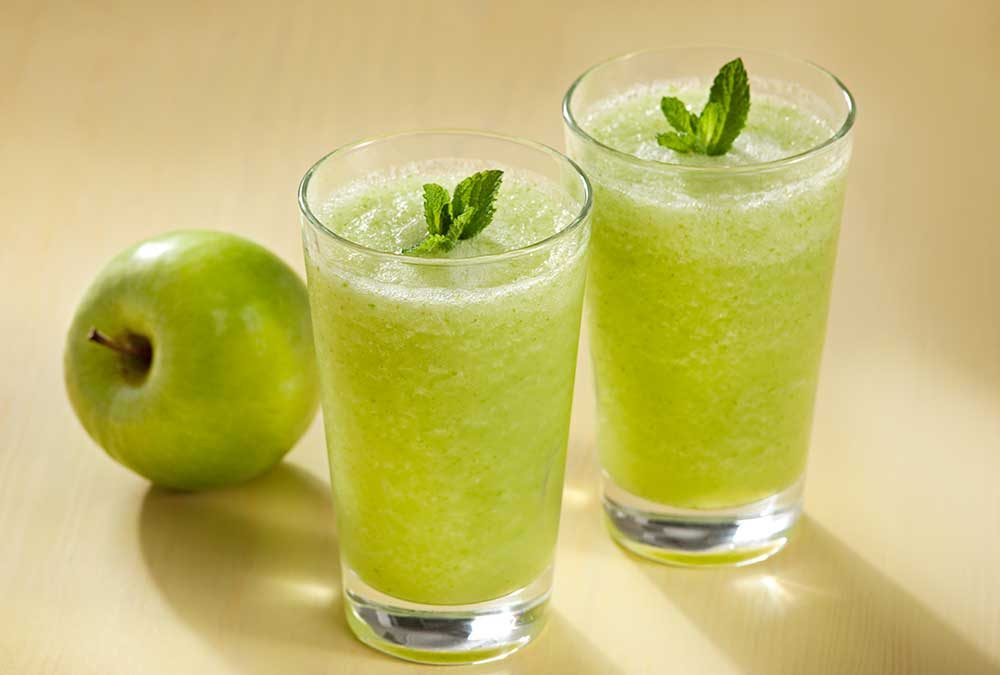 GRANIZADO DE MANZANA CON MENTA
