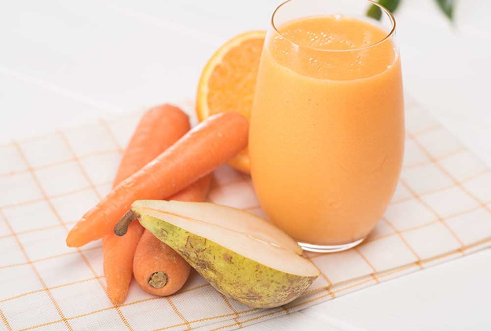 GRANIZADO DE ZANAHORIA, NARANJA Y PERA