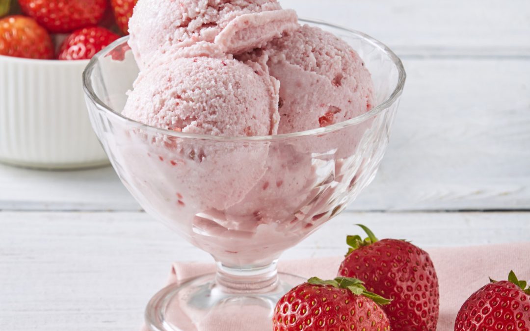 HELADO DE FRUTILLAS CONGELADAS