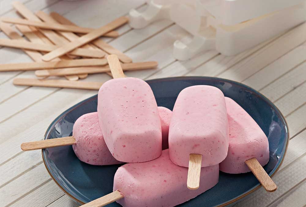 PALETAS SEMIFRÍAS DE FRAMBUESA