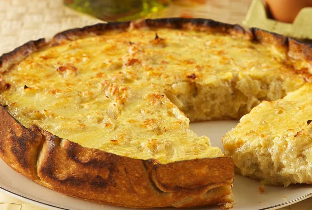 QUICHE DE CEBOLLAS CARAMELIZADAS Y ROQUEFORT