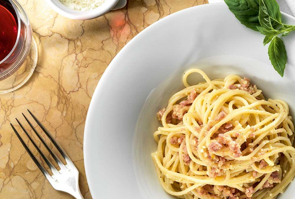 SPAGHETTI A LA CARBONARA VEGETARIANA